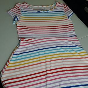 Girls Multi Stripe Dress